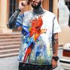 Camiseta de tendencia urbana para hombres y mujeres, estilo hip hop, Harajuku, estampado de león, 100 % poliéster Leica, camiseta de alta calidad, camisetas de marca, tallas S a 5XL