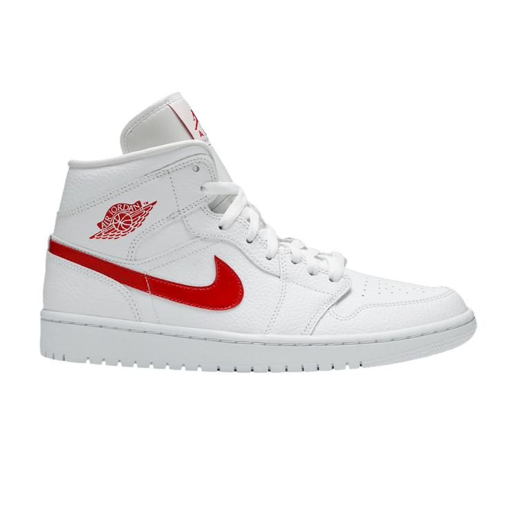 Wmns Air Jordan 1 Mid White University Red 36.5