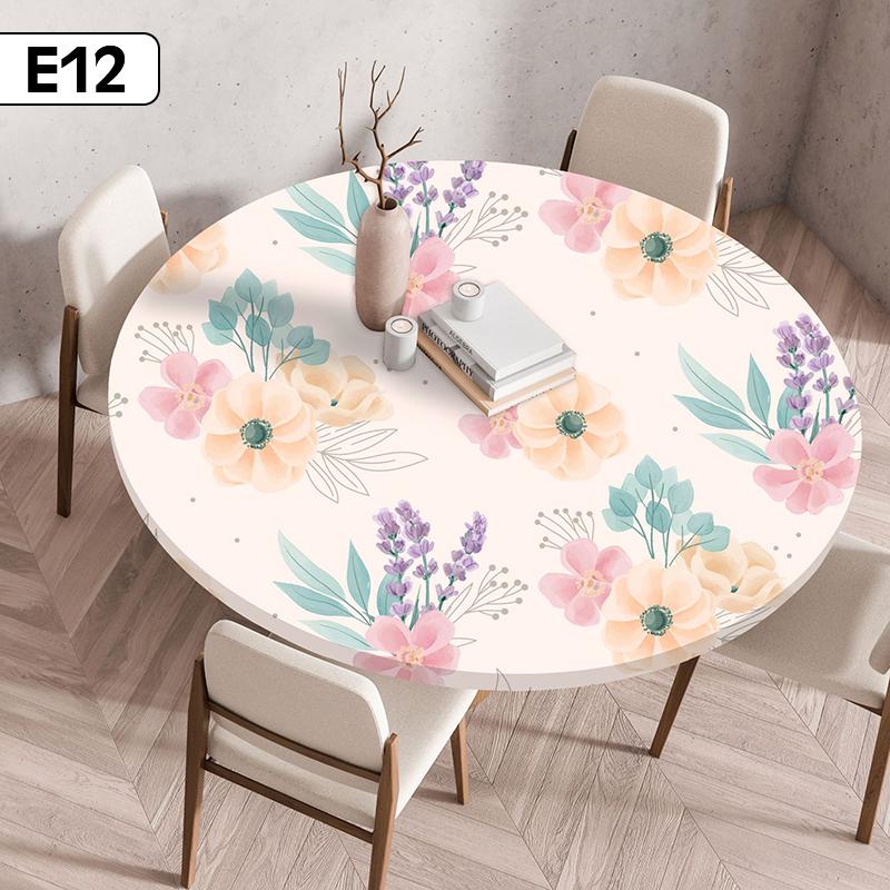

60/90/100/120 см Круглая скатерть Водонепроницаемая Маслостойкая Скатерть Эластичная Кухня Обеденная Свадебная Вечеринка Настольная Скатерть Домашний Декор 60cm