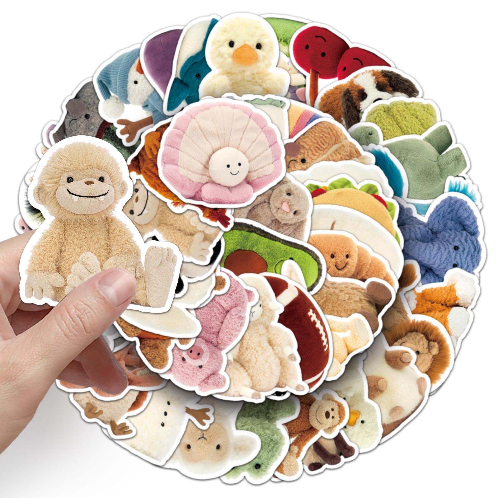 

10/50 шт. мультяшные наклейки Jellycat милые животные наклейки своими руками скрапбукинг телефон багаж водонепроницаемые наклейки 10pcs