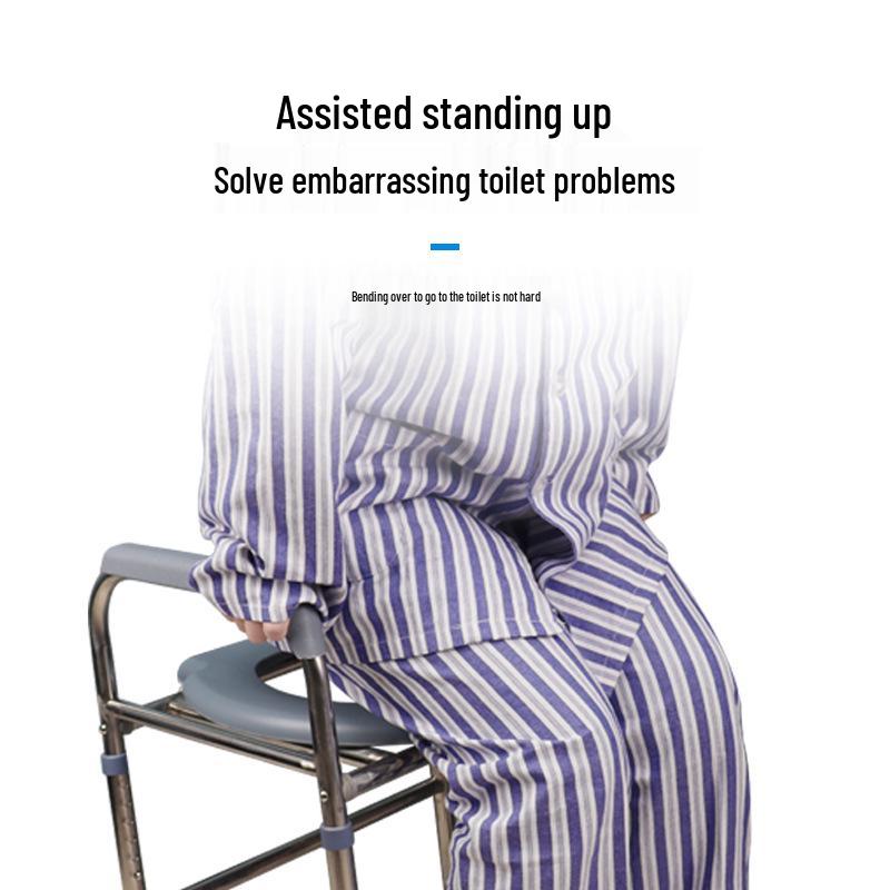 

Adjustable Toilet Riser with Handrails for Elderly and Disabled