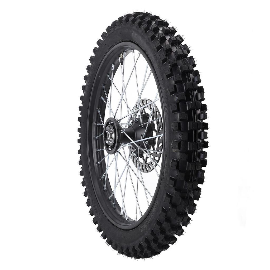 17 Inch Front Wheel Assembly 70 100 17 2.75 17 Tire Inner Tube 15mm Rim Axle with Brake Rotor for Pit Dirt Bike