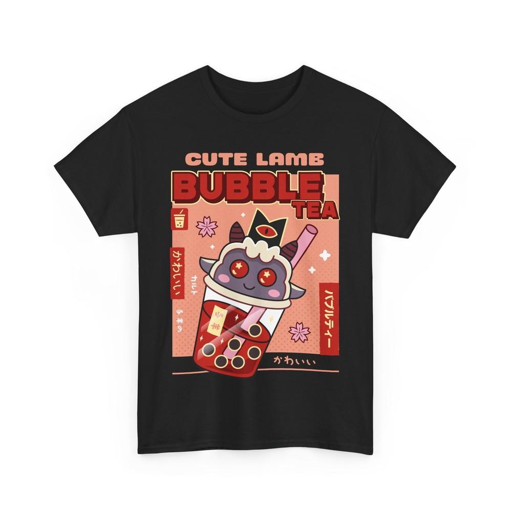 Cute Lamb Bubble Tea T-Shirt. The Cult of the Lamb Video Game. Kawaii. Boba Tea.