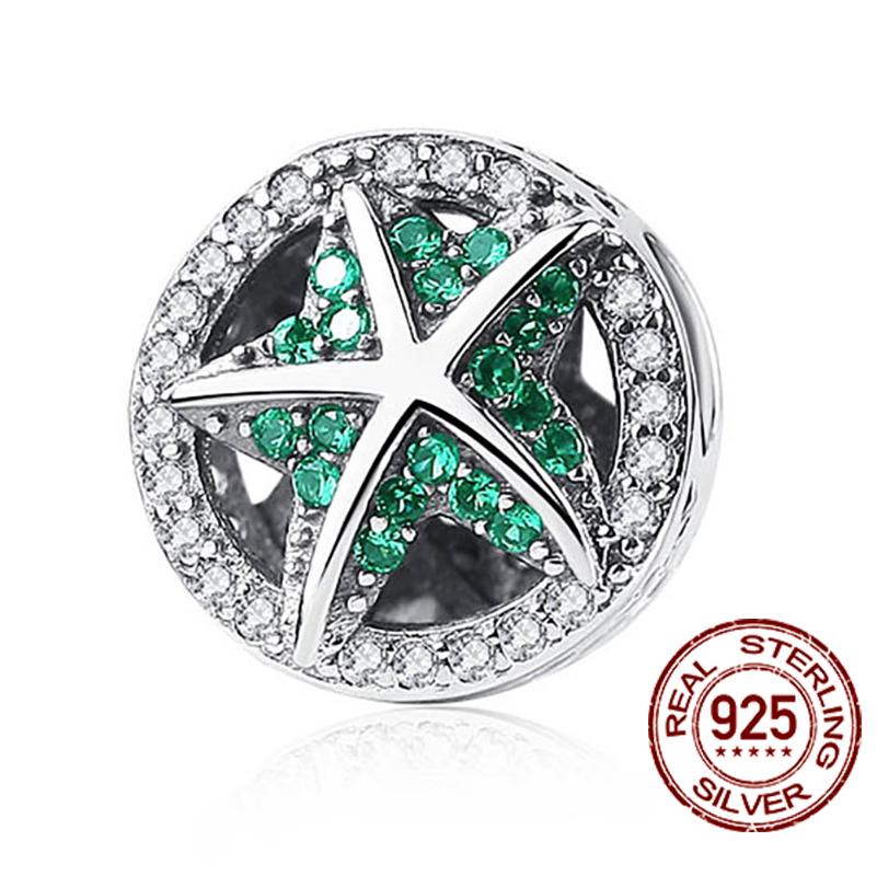 Grüne Farbe Charms Fit Armbänder 925 Silber Avocado Klee Perle Kaktus Chamäleon Zirkon DIY Schmuck Charme