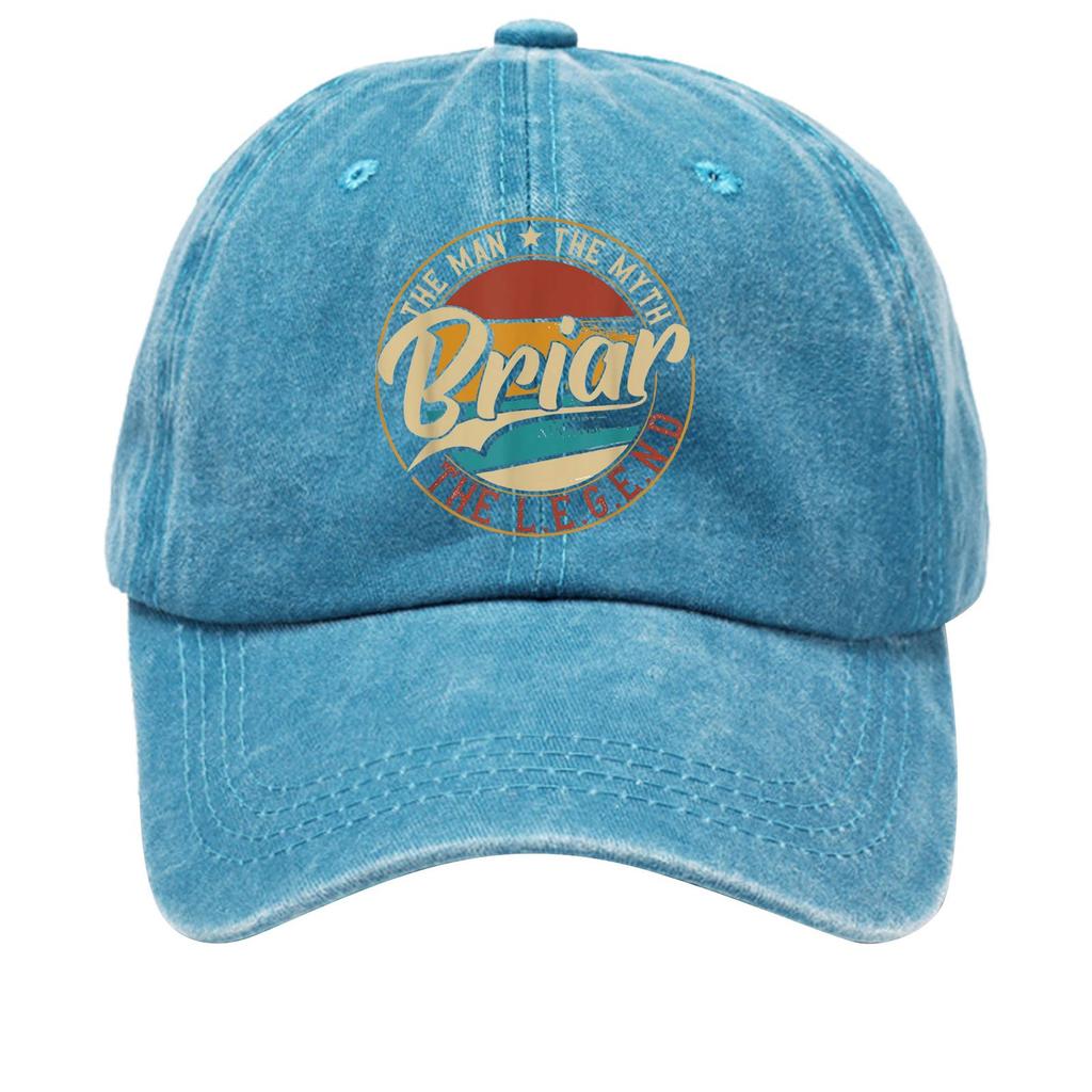 Washed Cotton Baseball Cap Soft Top Denim Hat Vintage Style Adjustable Fit Casual Outdoor Headwear for Men and Women