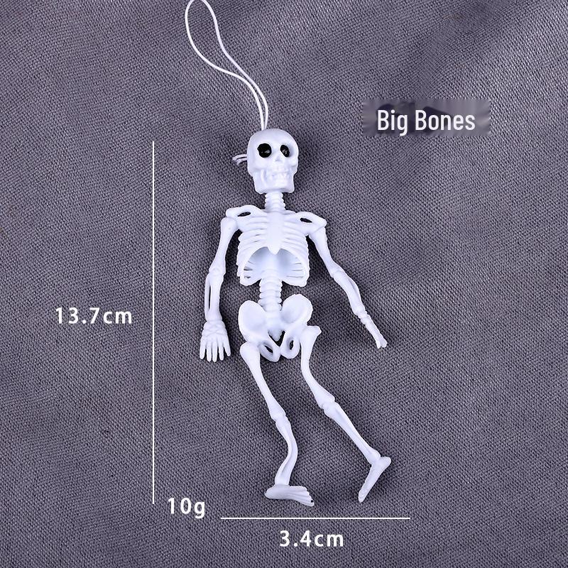 Soft Gel White Skull Model: Halloween Ghost Festival Human Bones Scary Props and Prank Toys