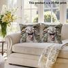 2pcs  Funny Happy Goat 2D Print Throw Pillow Covers Home Decor Cushion Cases for Sofa Bedroom Living Room Cushion Cover