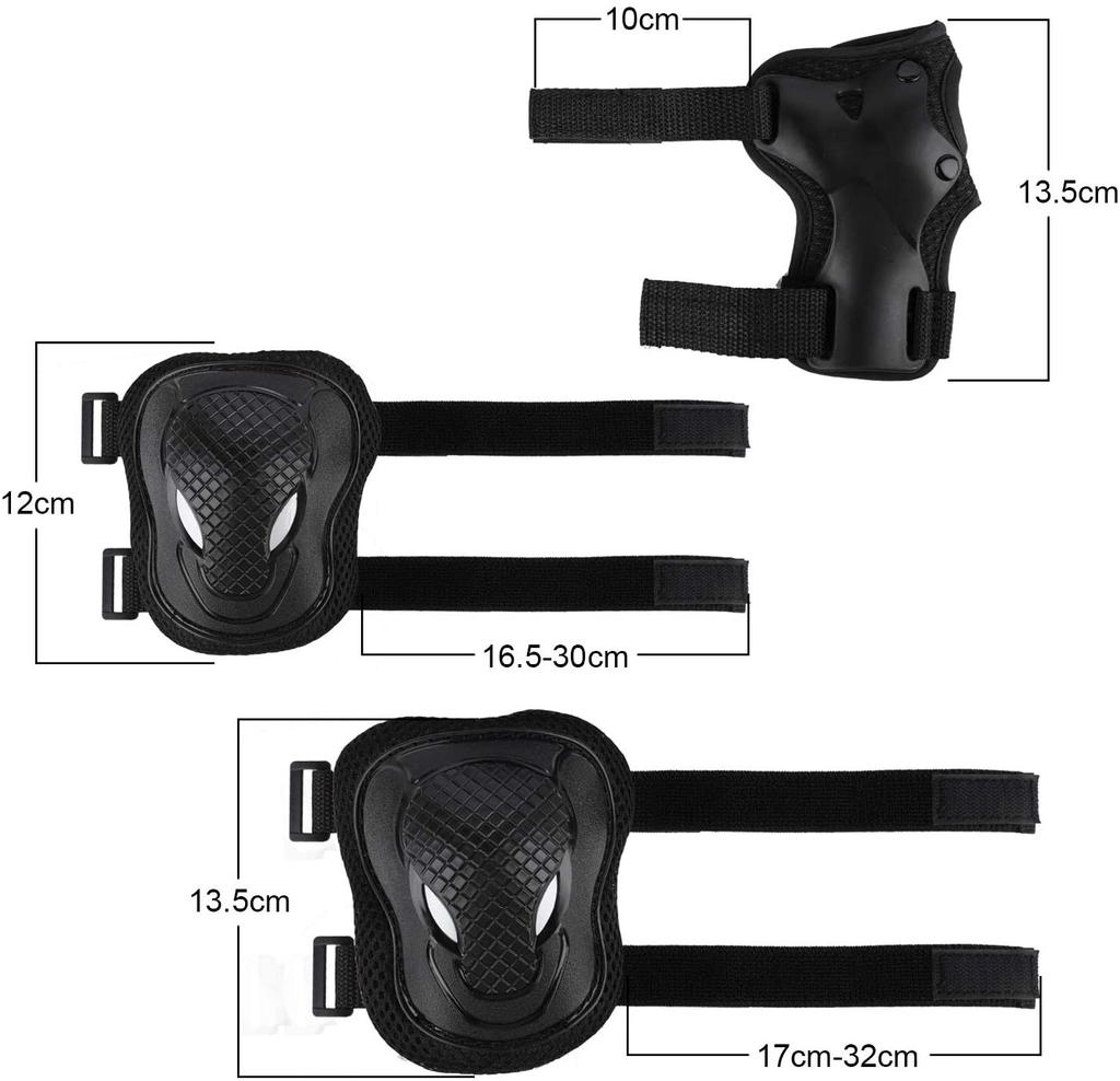 (Kung Pao kylling)Barnebeskyttelse putetrekk, knebeskyttere, albuebeskyttere, håndleddsbeskyttere, utendørs spo