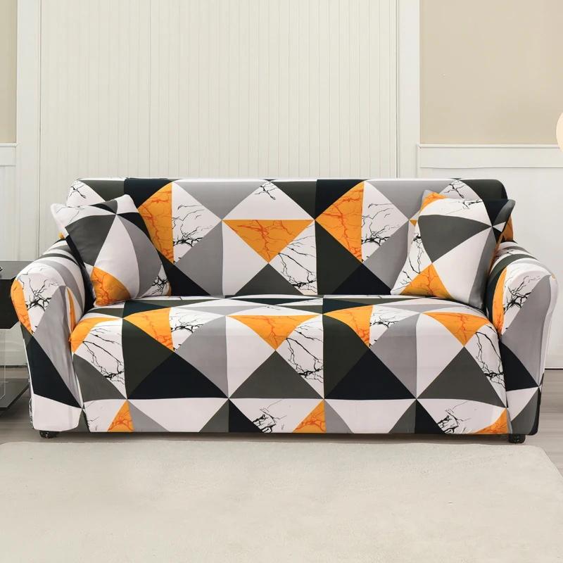 Bedruckter Sofabezug, Stretch-Couchbezüge, Loveseat-Schonbezüge für 2-Sitzer-Kissen, Couch, waschbar, Wohnzimmer-Möbelschutz