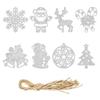 24pcs Creative Christmas Tree Pendant Silver Hanging Ornament Christmas Decoration Tags  Wedding