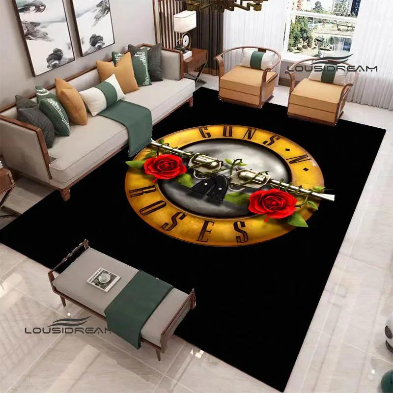

Guns n roses band retro print carpet fashion home decoration non -slip carpet photography propsmal area rug birthday gift 40x60cm