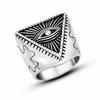 Retro Stainless Steel All-Seeing Eye Ring Men Punk Hip Hop God's Eye Street Mens Ring Fashion Jewelry Gifts