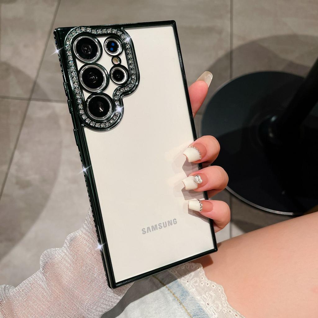 Husă de telefon mobil Samsung S23 Ultra cu strasuri și sclipici S24 Plating A12 All Inclusive A05s Husă protectoare pentru femei A15