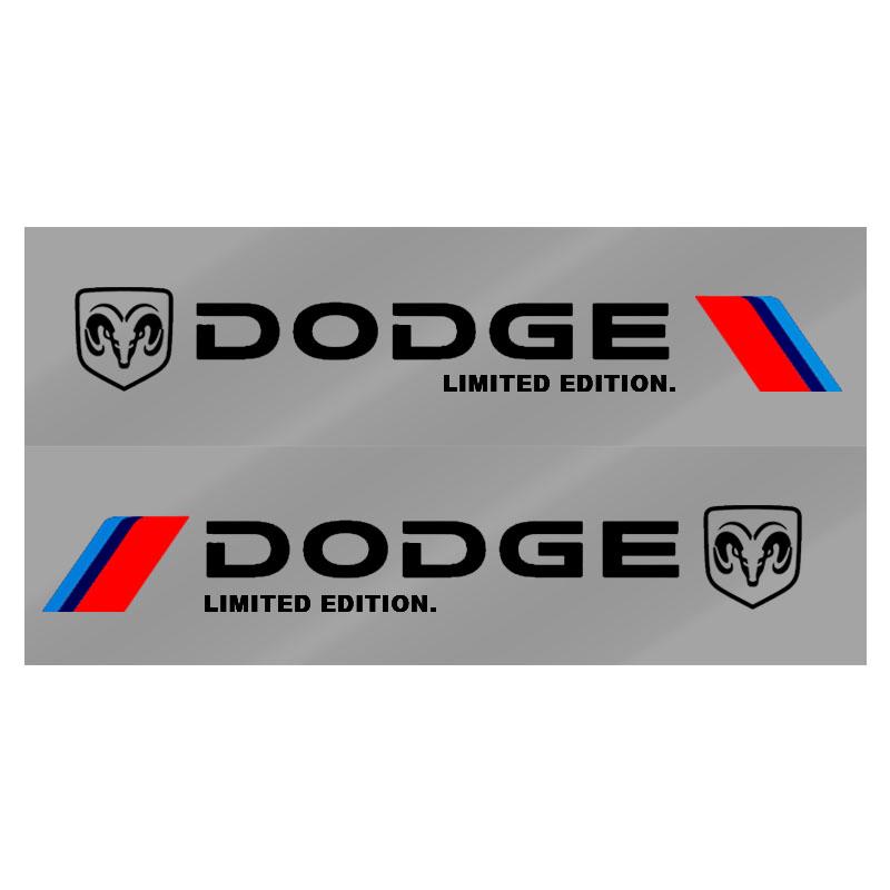 

2Pcs Car Body Decoration Stickers Door Personalized Sporty Stickers for Dodge Journey Caliber Challenger Charger Ram 1500 Stratus Dart Dakota Durango чорний