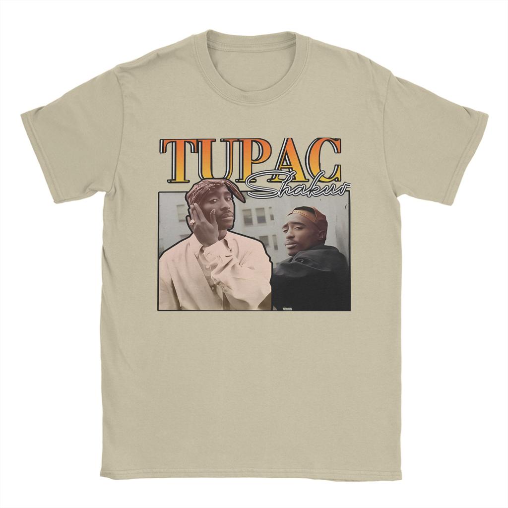 Tu-pac 2pac Rapper Thug Life Hiphop T Shirt Men Cotton Tops Shirts Printed Tupac Crewneck Short Sleeve