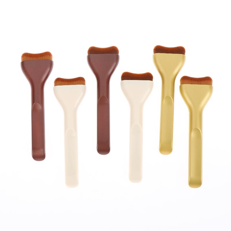 Kontürleme Bronzlaştırma Likit Fondöten Krem Allık İçin Dil Şekilli Makyaj Fırçaları Yumuşak Kıllı Çok Amaçlı Makyaj Aleti Günlük Kullanım İçin