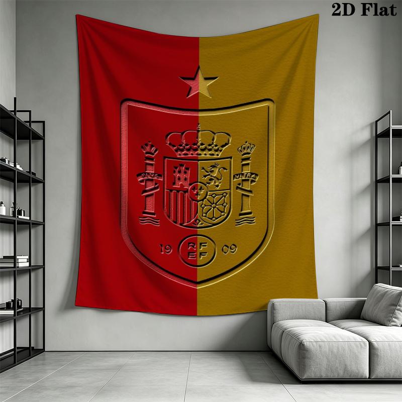 Spain national football team Wall Tapestry Aesthetic Wall Hanging Printed Fabric Blanket Decorative Tapestries for Bedroom Living Room Home Decor