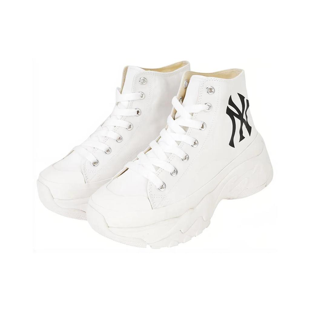MLB Chunky Comfortable Slip Resistant , Abrasion Resistant , Breathable High top Canvas Shoes Unisex White (Unisex) Canvas Shoes 32SHU1011 50I