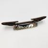 High Performances Fixed Saddles Rosewood Bridge Electric Guitar Bridge Tailpiece with Golden Roller Saddles Easy to Use