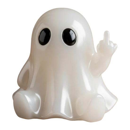 Zlobivý duch dekorace Halloweenská figurka ducha Pryskyřičné řemesla s dráždivými pózami Strašidelně roztomilé stolní ozdoby pro večírky