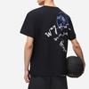 Lining X Salventius Collaboration Wade Series Letter Print Loose Short Sleeve T-Shirt Unisex Tops Black AHST339-1