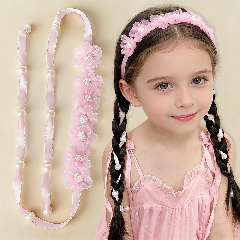 Boho Stil Geflochtenes Haarband Organza Spitze Haaraccessoires Süßes Mädchen Haar Stirnband Verkleiden