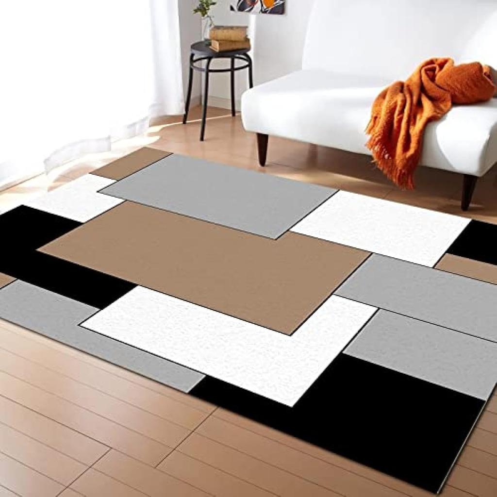 1PC Nordic Light Luxury Art Carpet Living Room Home Office Store Decorative Floor Mat Non-Slip Bedroom Area Carpet