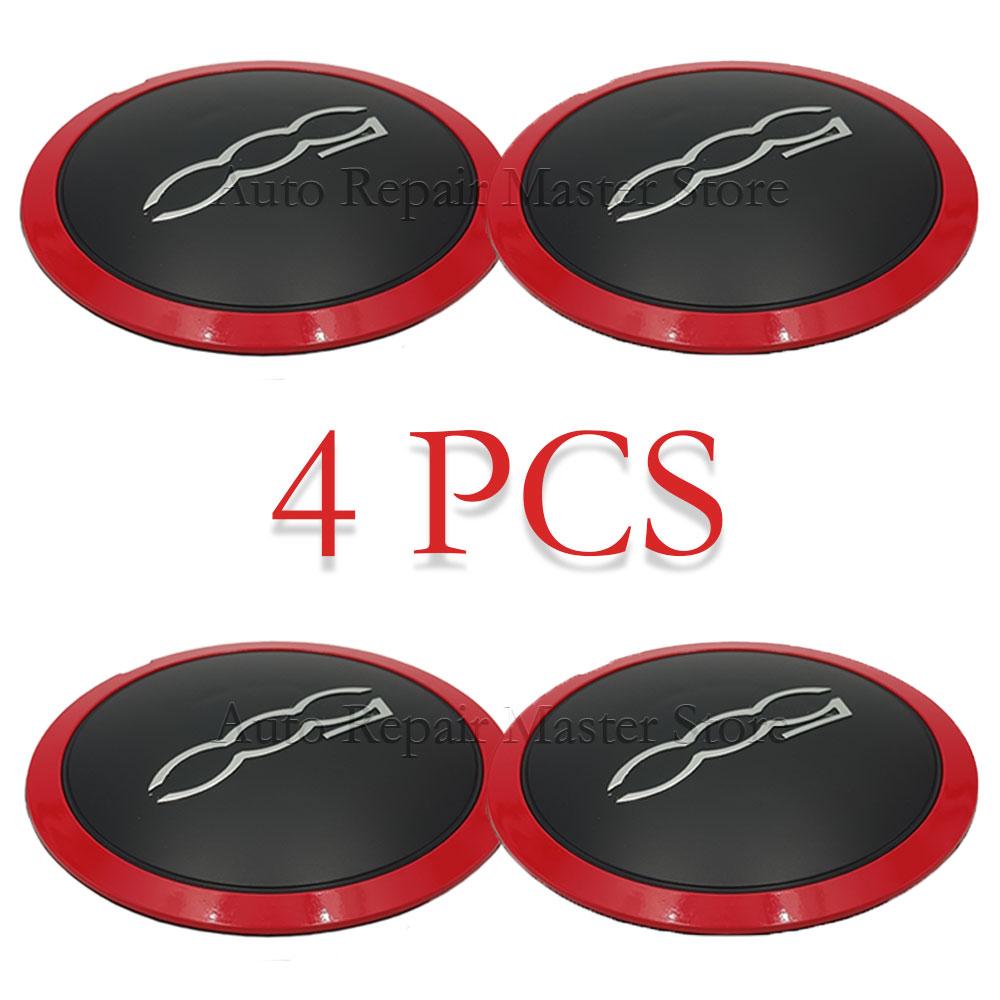 51884863 68078419AC 68078421AC 4 STÜCK 133mm Radkappe Radnabendeckel Set Staubschutz Radnabenkappe Ersatz für Fiat 500