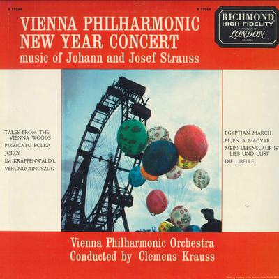 LP-skiva JOHANN STRAUSS JOSEF STRAUSS CLEM Wienerfilharmonikerna Nyårskonsert B19066 RICHMOND 1955 Amerikansk Klassisk Begagnad