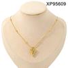 Elegant Light Luxury Heart-Shaped Gold-Plated Titanium Steel Necklace for Women - Versatile Fashion Clavicle Chain.