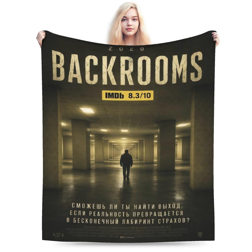 Relax Backrooms Horror Movie Blanket Merch Sofa Decorative Throw Blanket Super Warm Flannel for Bedroom