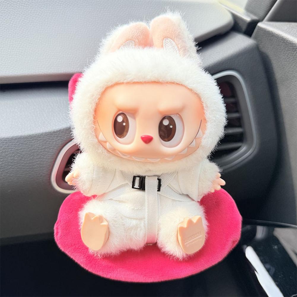 Miniatur-Auto-Aroma-Sicherheitssitz für 17 cm Labubu-Puppen Niedliche DIY-Puppenkleidung Mode-Accessoires Reizendes Outfit Geschenke für Mädchen Freunde