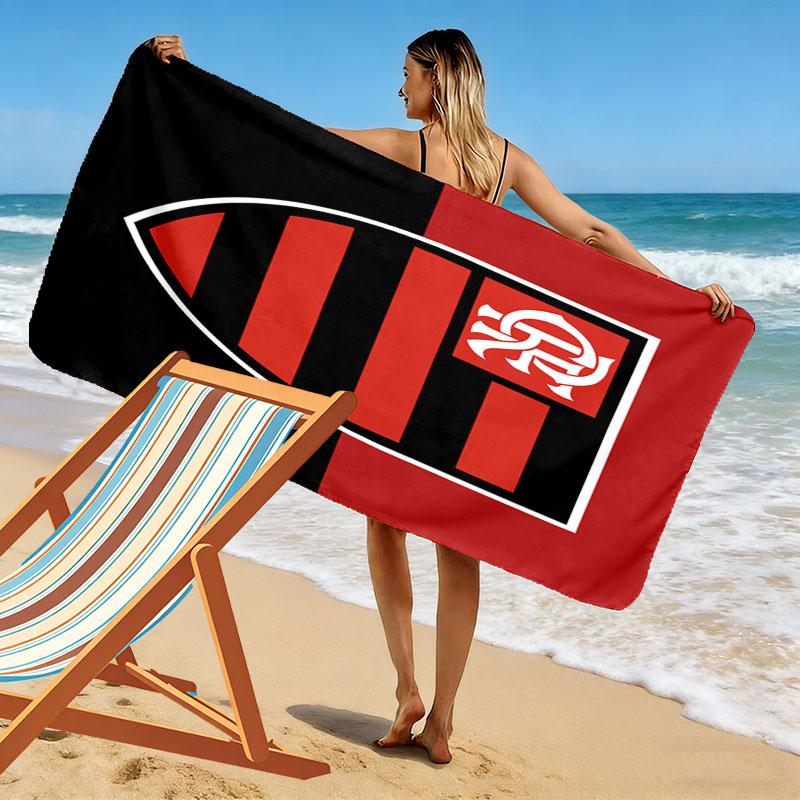 Telo Mare con Stampa Logo Flamengo2, Grande Morbido Asciugatura Rapida per Spiaggia Campeggio Nuoto