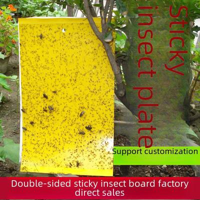 Żółta i niebieska dwustronna lepka pułapka na owady: Wodoodporna deska do łapania mszyc, mączlików i małych owadów latających.