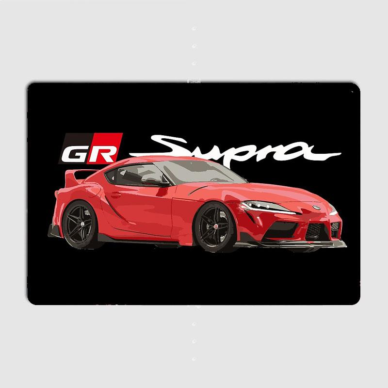 

Red GR A90 Supra heritage mk4 mk5 Classic Car Metal Poster Sign Bar Garage Club Custom Pub Wall Decor Tin Room Decor Home Decor 7.9x11.8In(20x30cm)