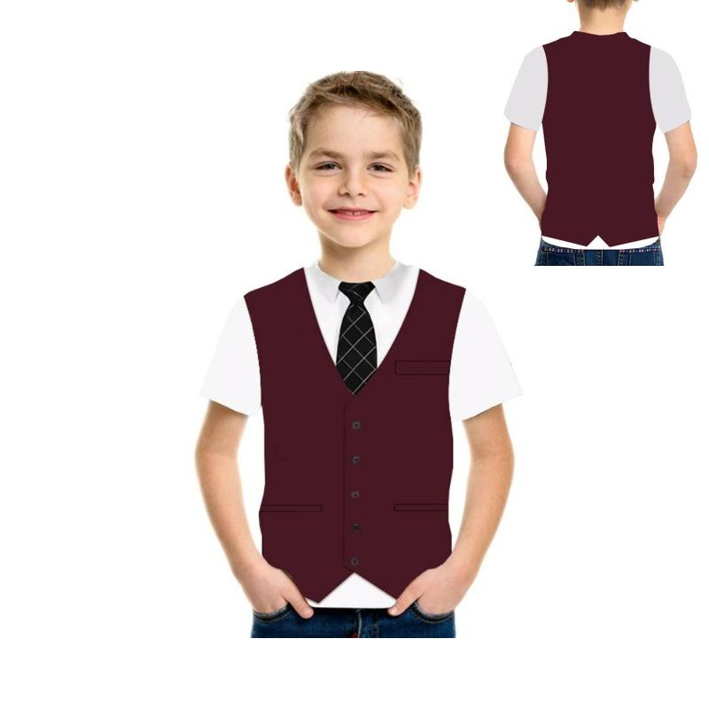 Funny Party Clothes Kids Adult Printed T-shirt Summer Women's and Men's Casual Outdoor Girl and Boy Short Sleeve Tees Top Pullover