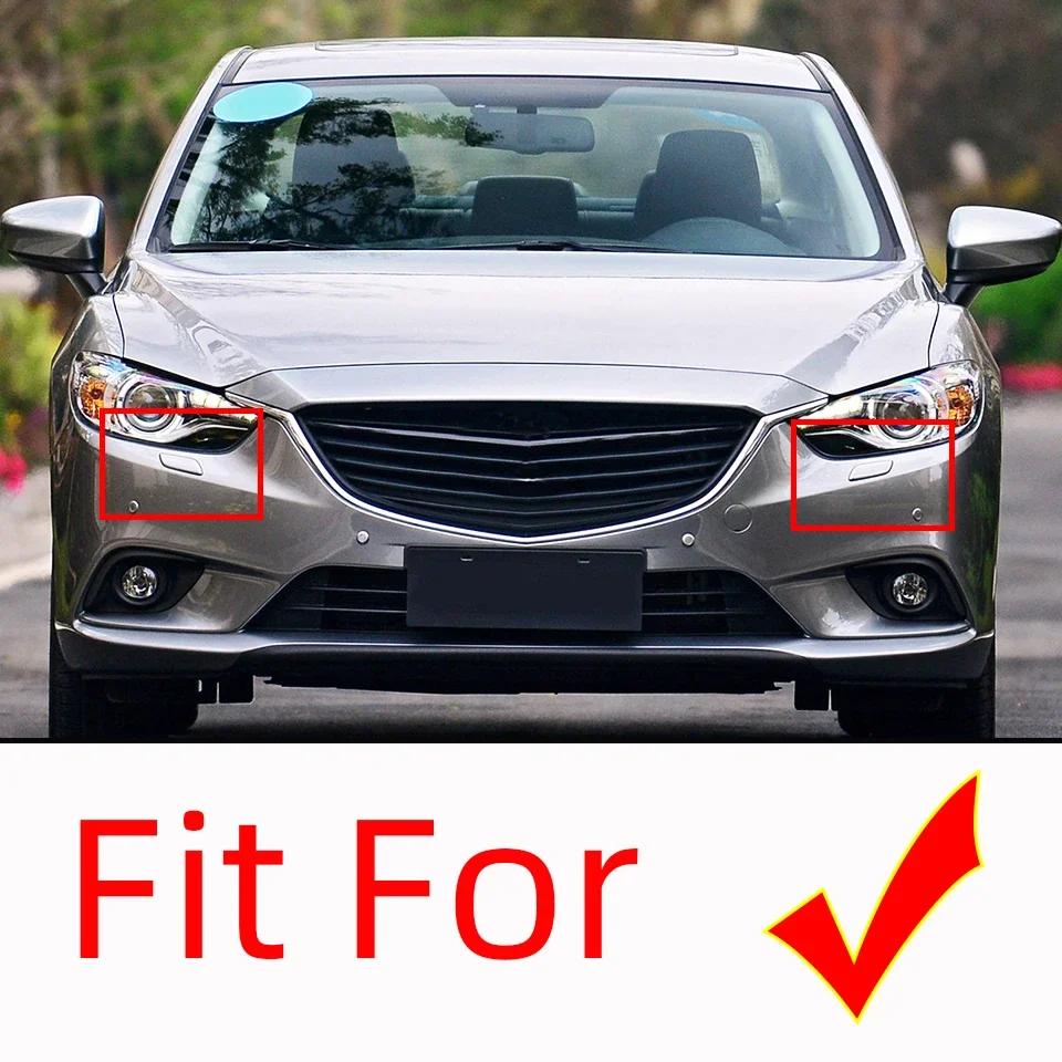 Car Front Headlamp Washer Spray Nozzle Cover Cap For Mazda 6 Atenza 2014 2015 2016 Painted Headlight Washer Shell Jet Lid Trim
