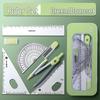 School Geometry Kit: Includes Set Square, Compass, Multi-functional Ruler, and Protractor