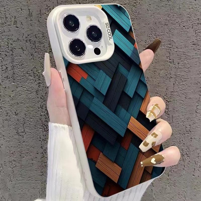 Multi-Colored Wooden Block iPhone Cases for iPhone 13 to 17 Pro Max - Creative, Unique Design