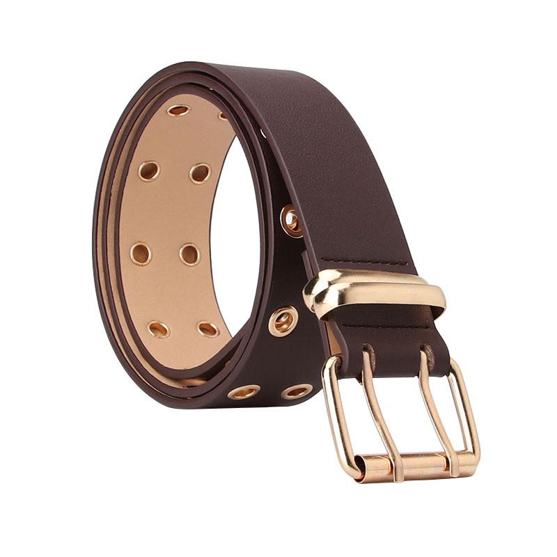 Streetwear Style Large Width Leather Belt With Iron Buckle For Party And Daily Use