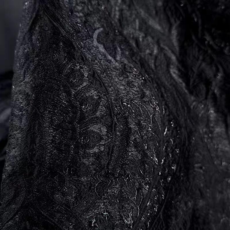 Wide 140cm Court-style Glittering Gold Thread Three-dimensional Fabric Textured Embossed Jacquard Fabric DIY Dress Coat Designer