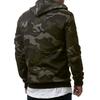 Men's Fashion Camouflage Sweatshirt Men's Drawstring Ribbed Closure Sleeve Pocket Hoodie