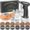 Whiskey Smoker Kit with Torch - 6 Flavors Wood Chips, Cocktail Smoker Kit, Old Fashioned Drink Smoker Kit, Birthday Bourbon Christmas White Elephant