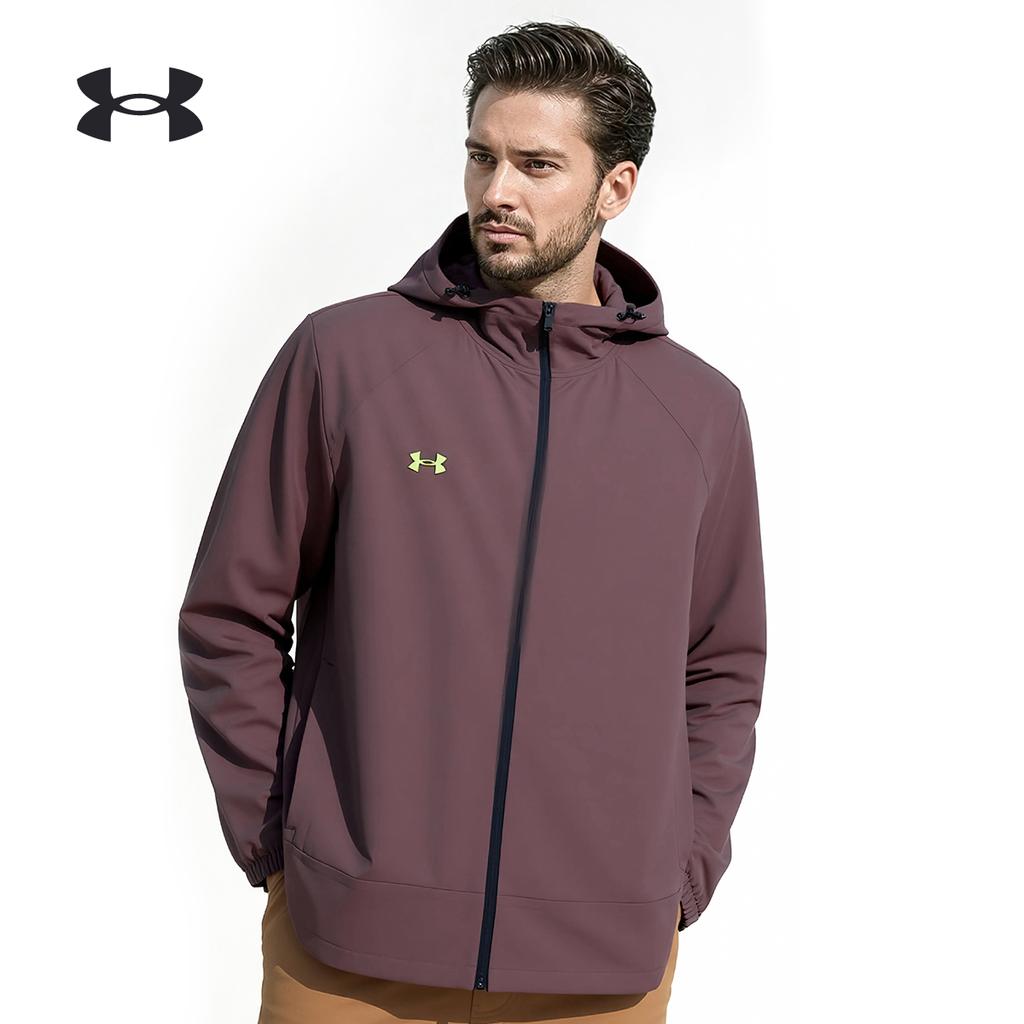 Under Armour Podzimní větruodolná volná outdoorová cyklistická mikina s kapucí Unisex bunda 25600401-651