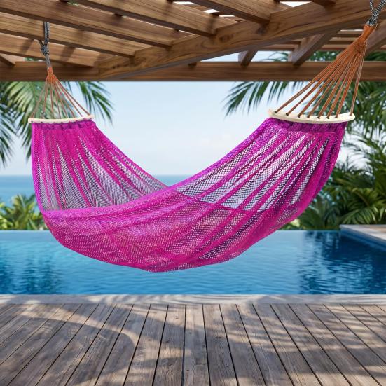 Outdoor Hammock with Carry Bag Single Person Camping Portable Heavy Duty Garden Patio Balcony Porch Backyard