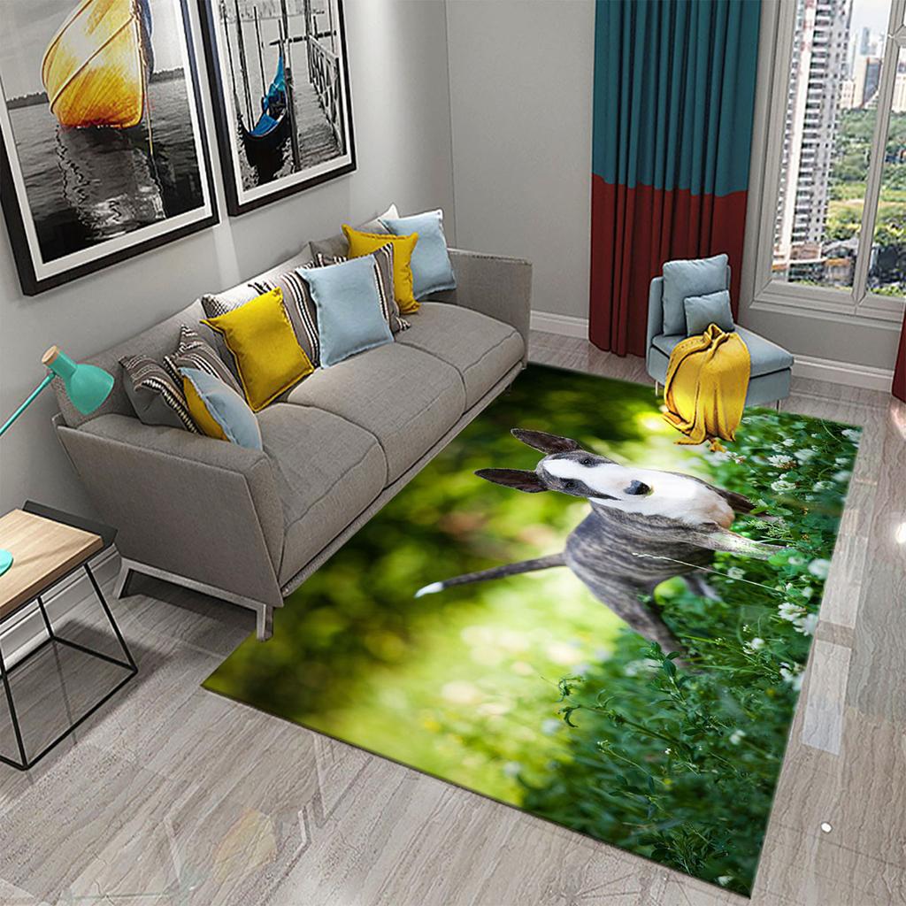 Rutschfeste Bodenmatte für Badezimmer, Küche, Balkon, Wohnzimmer, Schlafzimmer, Bodenteppich, niedlicher englischer Bulldoggen-Teppich