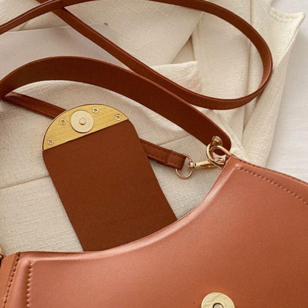 Simple Girls Crossbody Bag Half-Moon Ladies Messenger Bag Korean Style Small Shoulder Bag Gifts