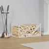 VidaXL Firewood Rack White 70x43x34.5 Cm, Fireplace Log Holder, Log Holder, Log Rack, 864174