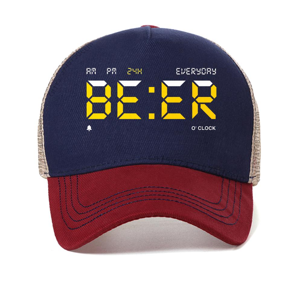 

It Is Beer Time letter baseball cap for Unisex Vintage caps Classic Unisex Women Fashion Harajuku mesh Snapback hat casual Trucker Hat Adjustable
