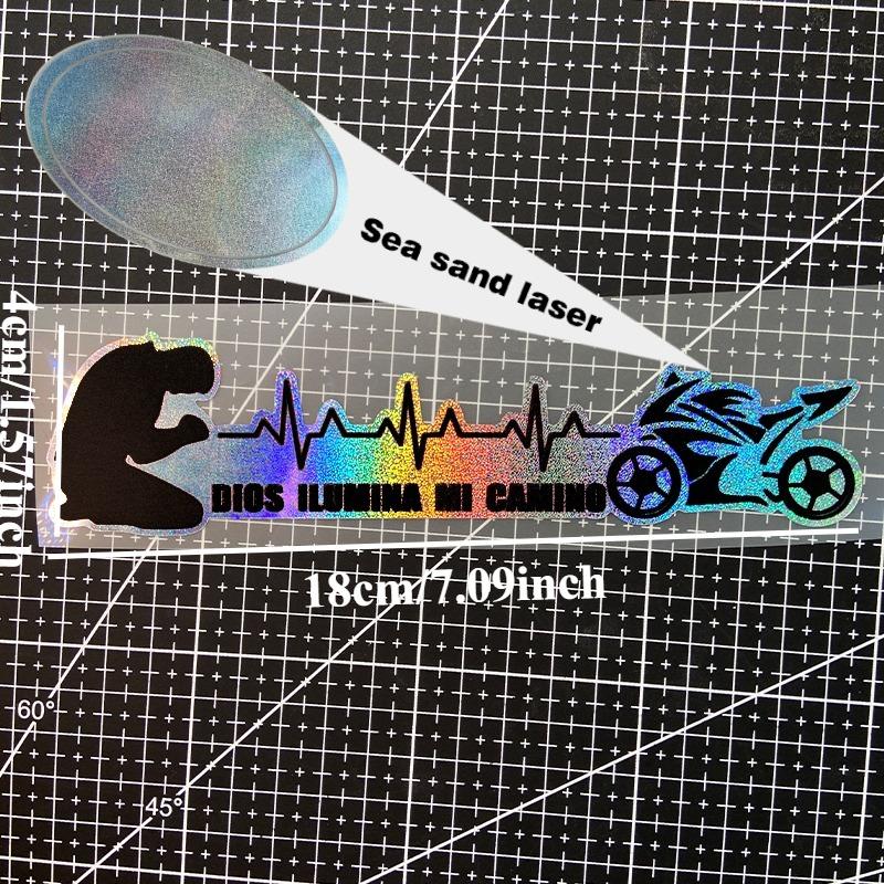 1PC God Light My Way Motorcycle Stickers Waterproof DIY Motorbike Fuel Tank Fairing Car Window Bicycle Universal Vinyl Decals